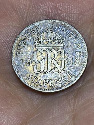 2025年第六十七场(总第九十三场）外国好品散币(免佣金) - 英国🇬🇧1938年6便士银币(乔治六世第一版)