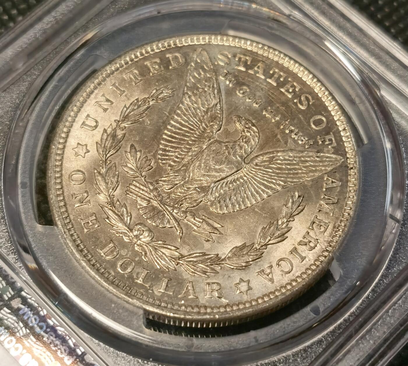  甄臻铺-世界币章拍卖（第25期），送拍享返佣金等优惠多多 PCGS-MS63 美国1921年摩根，双面酱油彩包浆