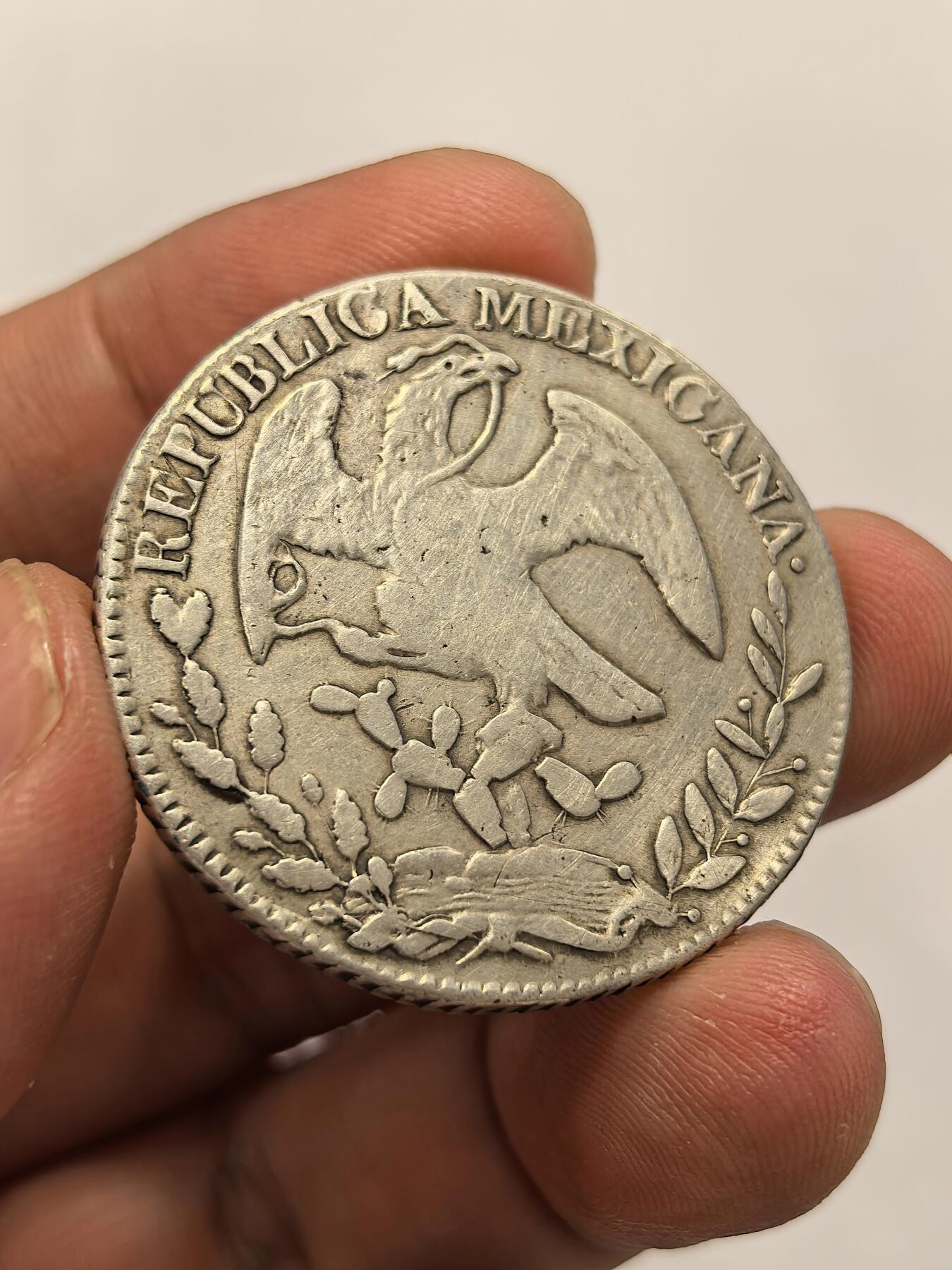 博洋堂世界钱币拍卖第131期（全场包邮） 墨西哥花边鹰洋 PI 1845 8里亚尔 原味老包浆 Pi中早期非常稀少 难得无戳 收藏版别的不容错过