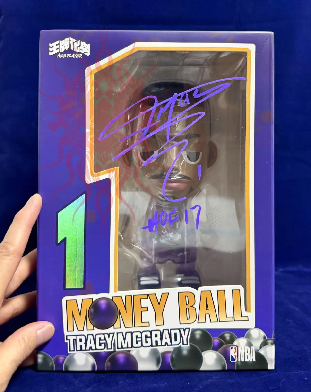 零元拍：特雷西-麦克格雷迪！T-Mac! 麦迪亲签王牌化身MoneyBall初入联盟多伦多猛龙经典版本（三个版本陆续上拍），加签2017年入选NBA篮球名人谈“HOF 17”