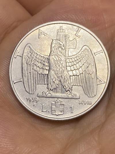 2025年第六十七场(总第九十三场）外国好品散币(免佣金) - 意大利🇮🇹1939年1里拉(无磁版)