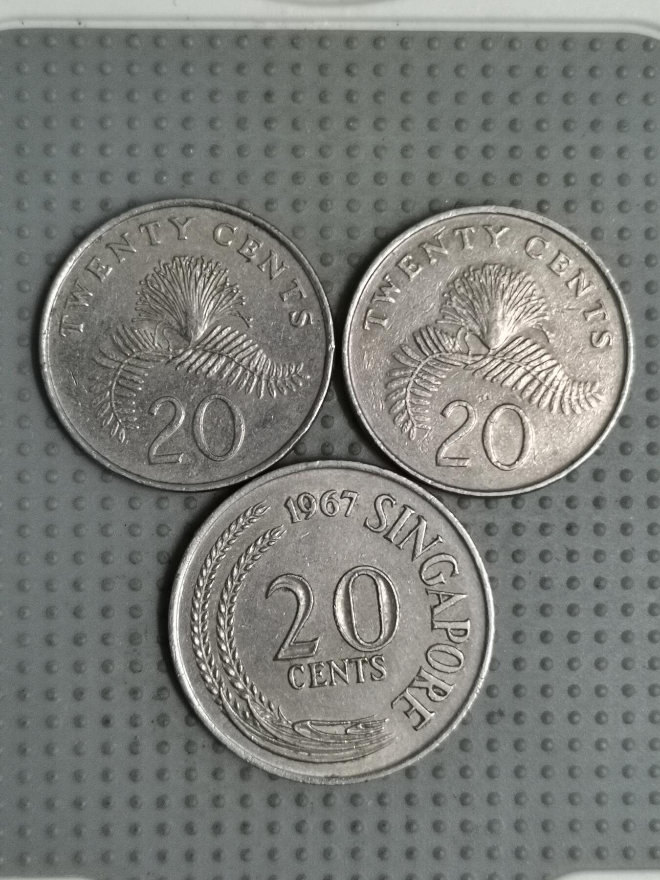 2025年第65场各国散币拍卖（总第65场）本场拍完26号发货 新加坡20分3枚