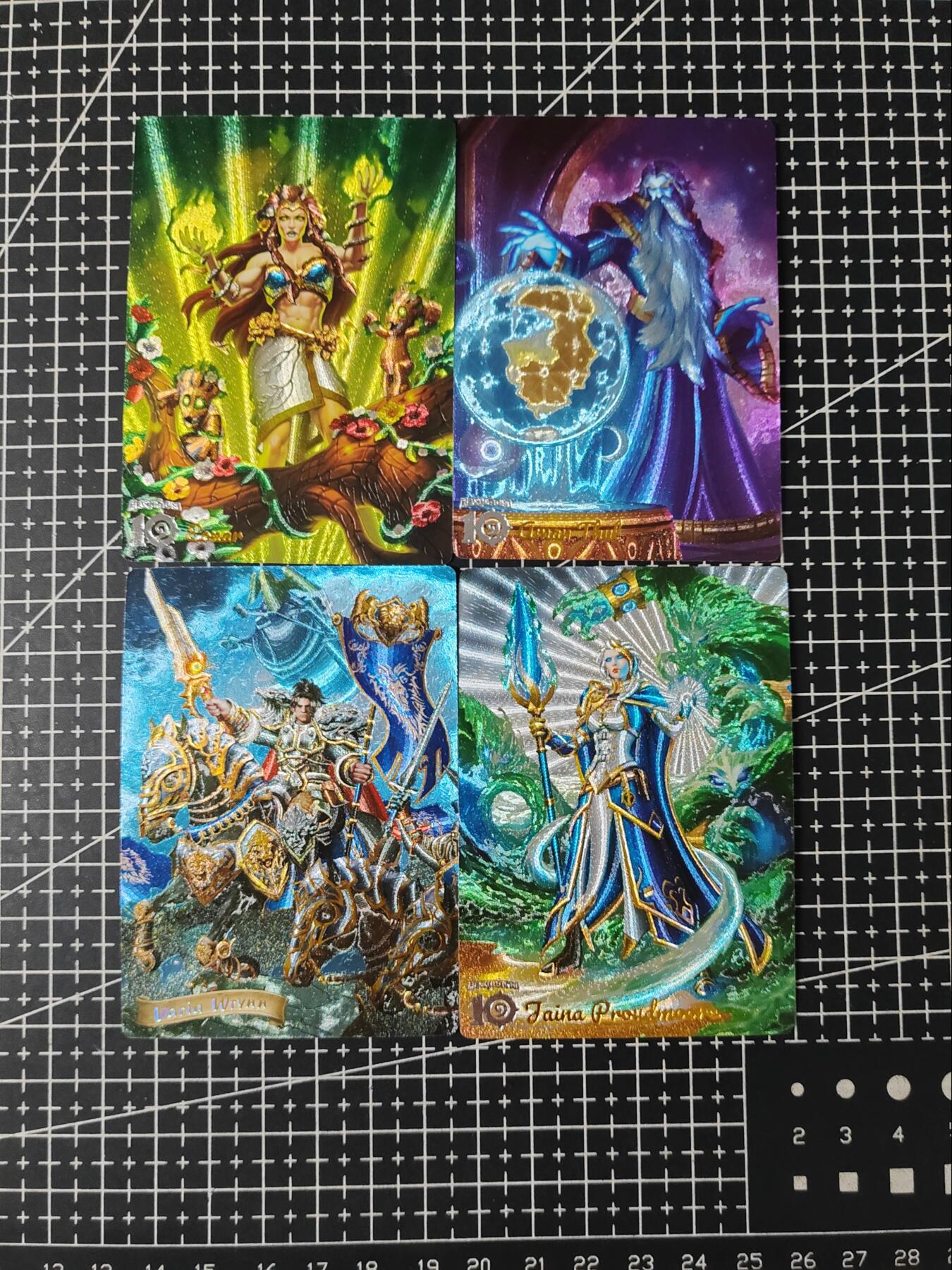 铃鹿第五期（提示一：自制卡难免瑕疵，可能存在撞角爆边等出厂瑕疵，介意慎拍；提示二：参拍请慎重，跑单押金不退的）） 奇点魔兽炉石粗闪4张