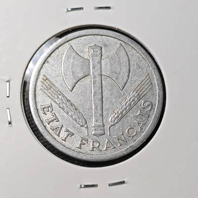 KK钱币收藏小铺 第308期 2月预留时间 周末发货 - 1943法国2法郎 