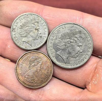 南宋泉阁俄币 外币 国币 专场第十四期【送拍无额外佣金】 - 澳大利亚和加拿大钱币一组三枚 通货好品