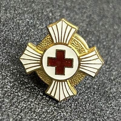 西秦中古拍卖第五十一期 - 日本红十字会金级有功章略章 银制 有银标 重2.1克