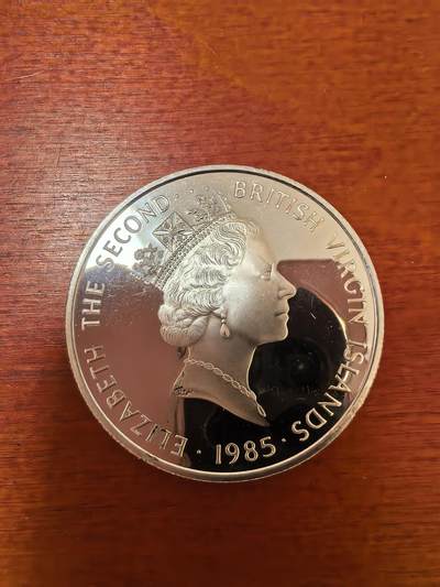 长老汇蛇年精选第二十三场拍卖 1985英属维尔京群岛20元精制银币，19克925银