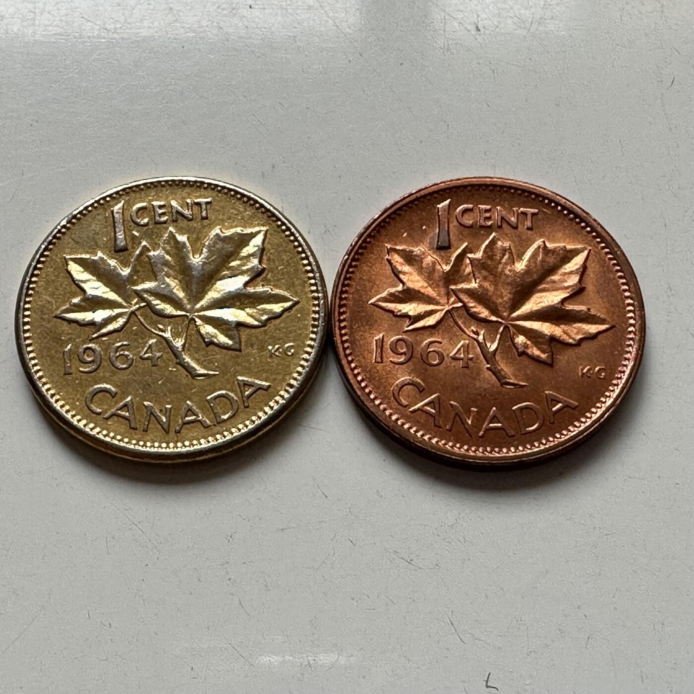 🌹外币初藏🌹🐯2025年第77场  每周二四六晚8️⃣点 接代拍 加拿大1964年一分一对