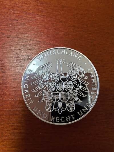 长老汇蛇年精选第二十三场拍卖 2008德国北京奥运银章，22.85克925银，40MM
