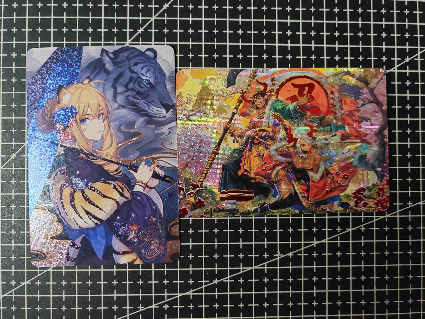 铃鹿第五期（提示一：自制卡难免瑕疵，可能存在撞角爆边等出厂瑕疵，介意慎拍；提示二：参拍请慎重，跑单押金不退的）） 疾风牛年虎年特卡对卡
