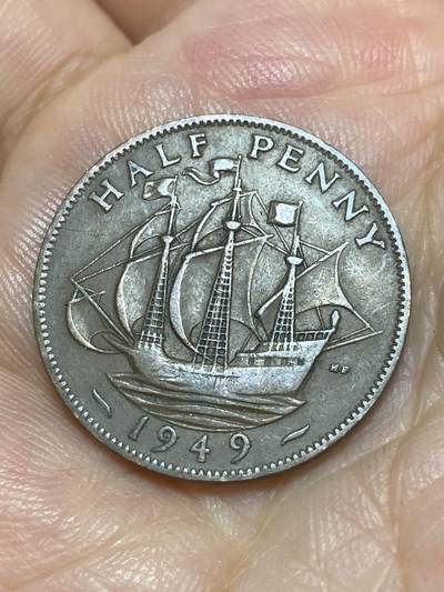 2025年第六十八场(总第九十四场）外国好品散币(免佣金) - 英国🇬🇧1949年半便士(乔治六世第二版，首发年)