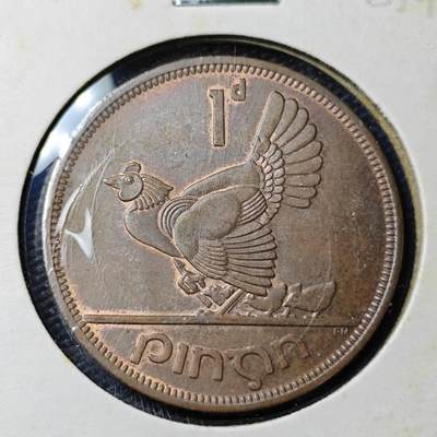 KK钱币收藏小铺 第308期 2月预留时间 周末发货 -  1968爱尔兰1便士 母鸡铜币