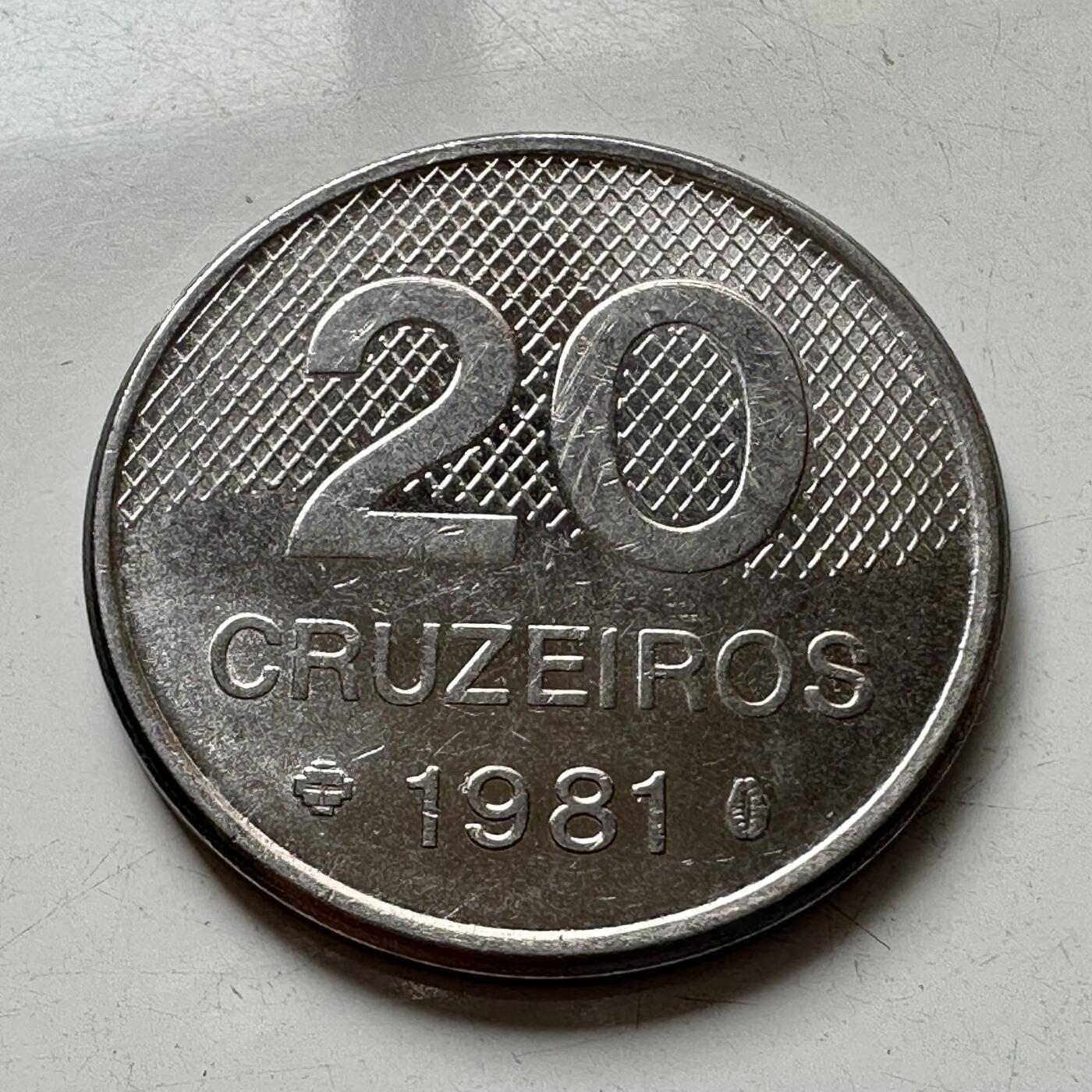 🌹外币初藏🌹🐯2025年第77场  每周二四六晚8️⃣点 接代拍 巴西1981年20克鲁赛罗