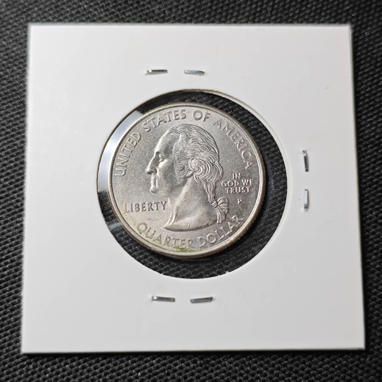 KK钱币收藏小铺 第308期 2月预留时间 周末发货 2002美国25分 纪念币 好品