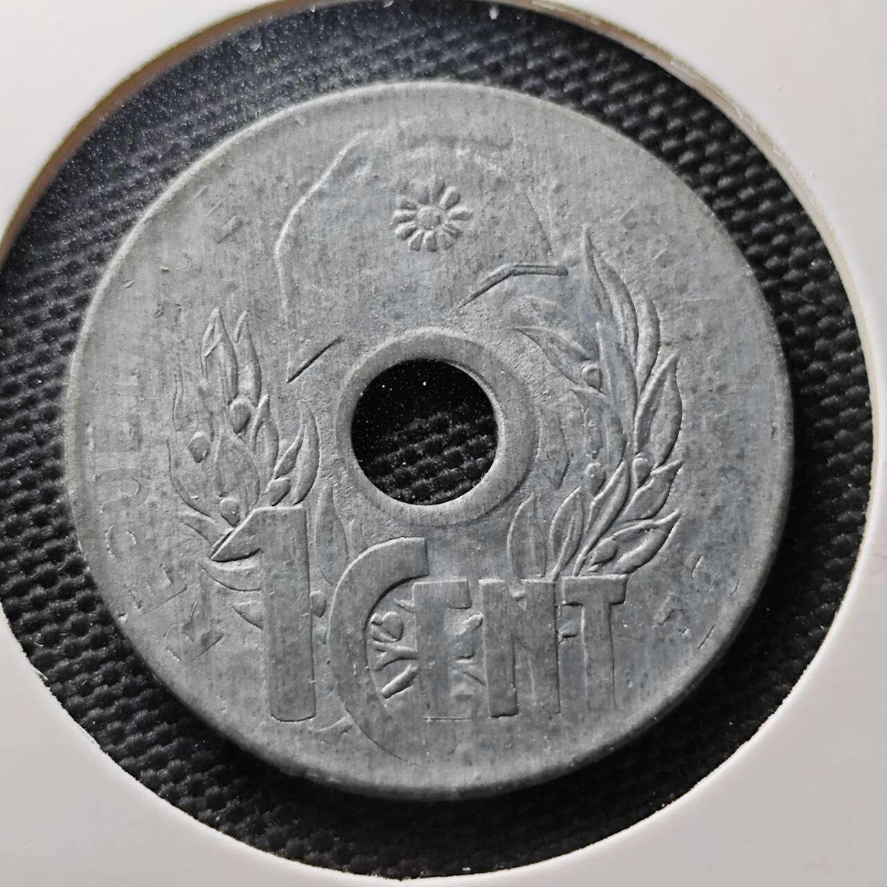 KK钱币收藏小铺 第308期 2月预留时间 周末发货 法属印度支那 1分