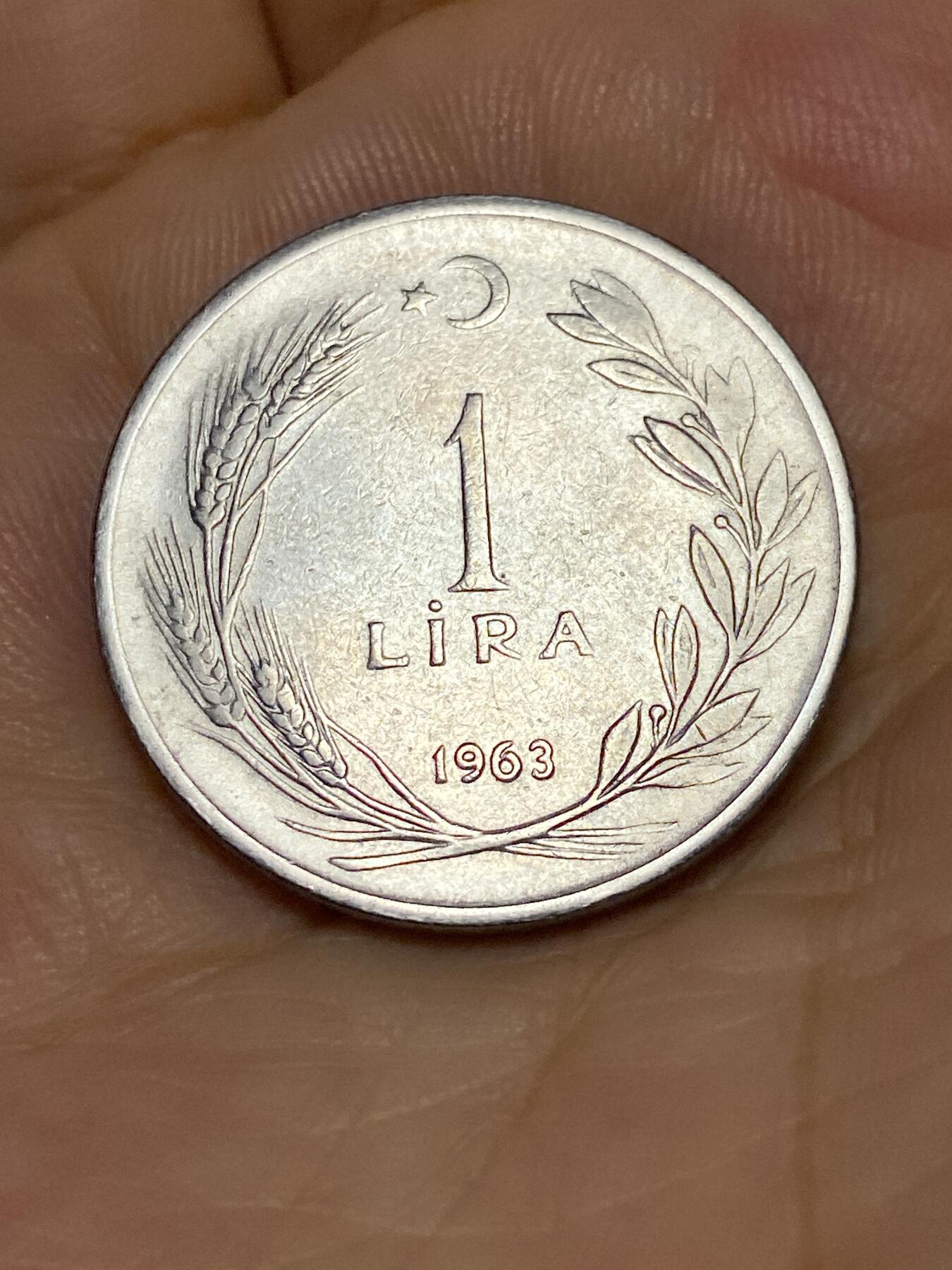 2025年第六十七场(总第九十三场）外国好品散币(免佣金) 土耳其🇹🇷1963年1里拉(第二版)
