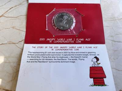 第166期拍卖【长期征集拍品】 - 卡装纽埃2001年史努比纪念币