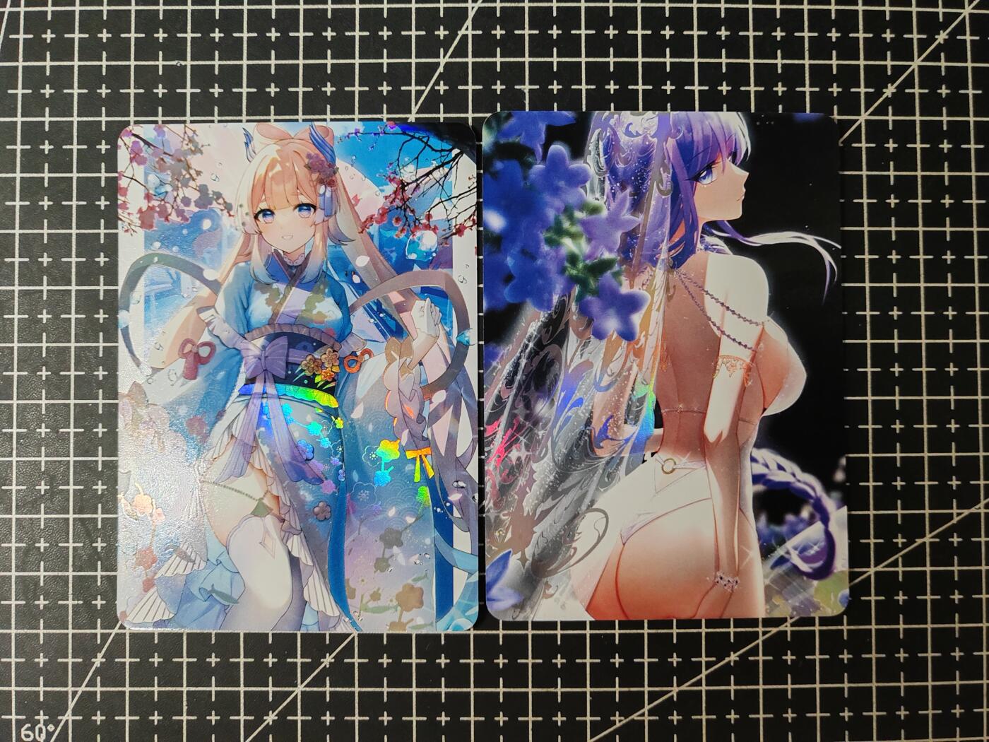 铃鹿第五期（提示一：自制卡难免瑕疵，可能存在撞角爆边等出厂瑕疵，介意慎拍；提示二：参拍请慎重，跑单押金不退的）） 原神彩闪对卡