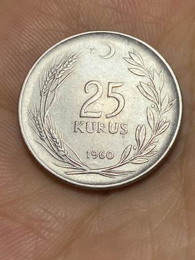 2025年第六十七场(总第九十三场）外国好品散币(免佣金) - 土耳其🇹🇷1960年25库鲁(第二版首发年)