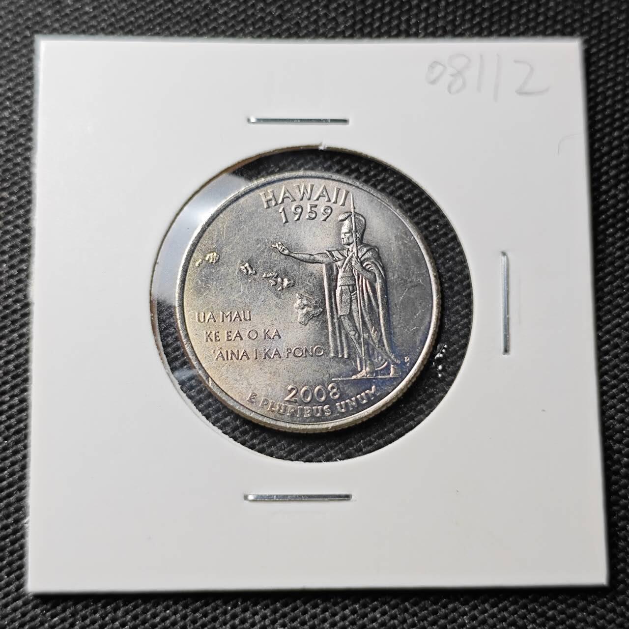 KK钱币收藏小铺 第308期 2月预留时间 周末发货 2008美国25分 纪念币 好品