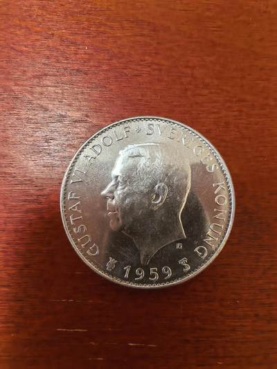 长老汇蛇年精选第二十三场拍卖 1959瑞典古斯塔夫六世宪法150周年5克朗银币