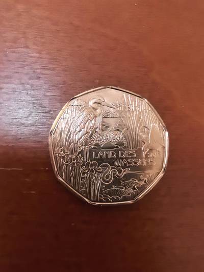 长老汇蛇年精选第二十三场拍卖 2013奥地利UNESCO国际水域合作年水域生物5欧元9边形铜币