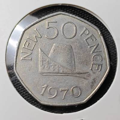KK钱币收藏小铺 第308期 2月预留时间 周末发货 - 1970英属根西50便士 