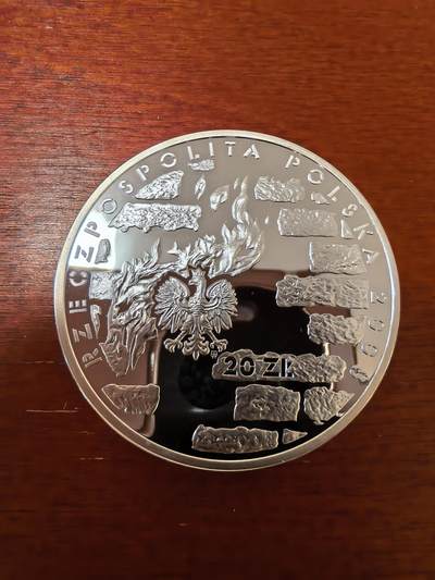 长老汇蛇年精选第二十三场拍卖 2008波兰华沙贫民窟起义65周年20兹罗提精制银币，28.28克925银（1）