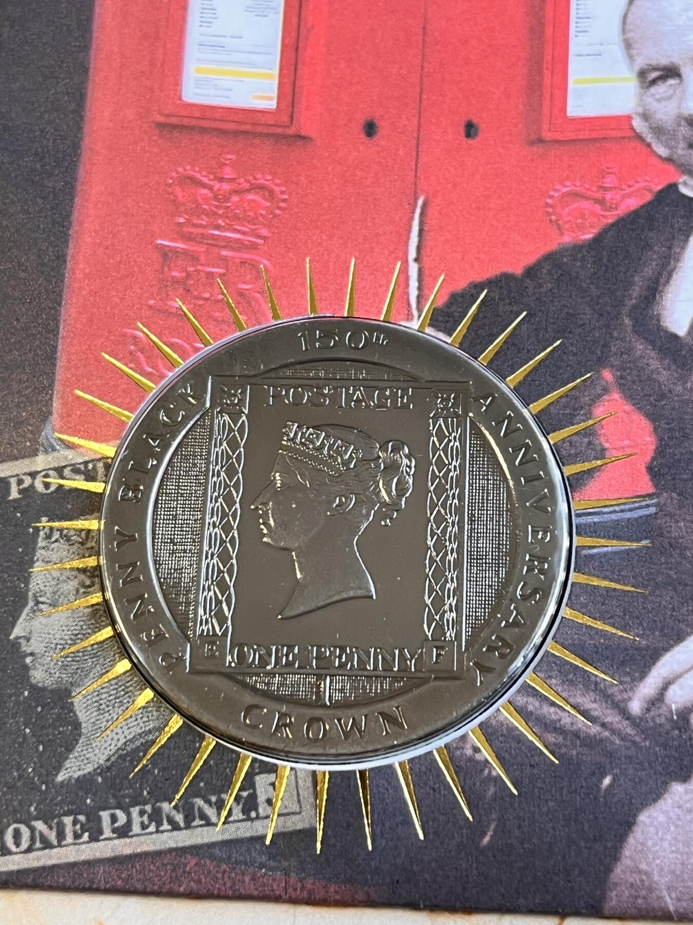 第166期拍卖【长期征集拍品】 获奖马恩岛1990年黑便士发行150周年纪念币邮币封