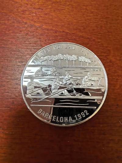 长老汇蛇年精选第二十三场拍卖 1989越南巴塞罗那奥运会双人划艇100盾精制银币
