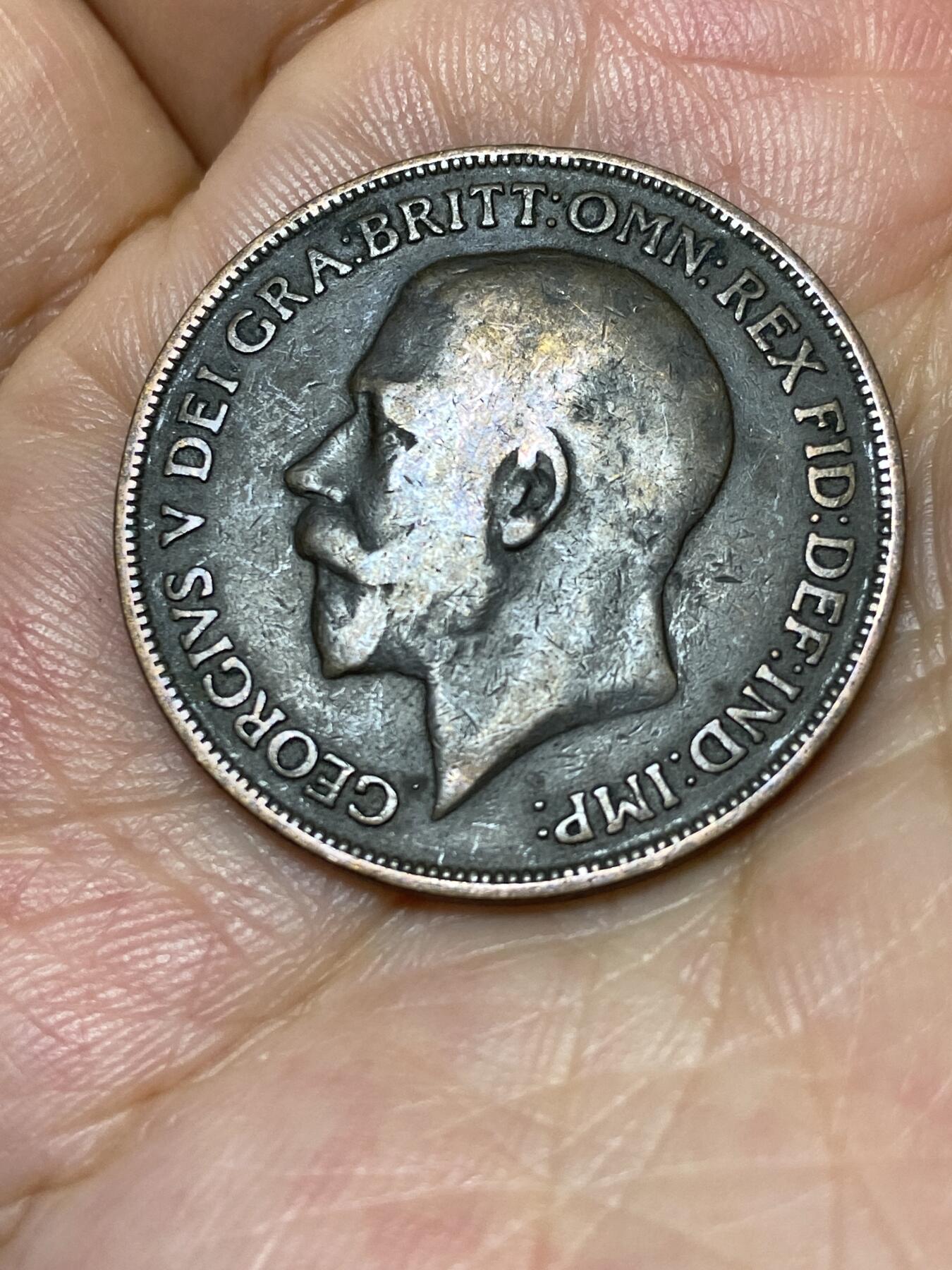 2025年第六十七场(总第九十三场）外国好品散币(免佣金) 透打–英国🇬🇧1918年1便士(乔治五世第一版)