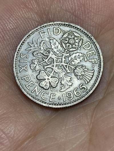2025年第六十七场(总第九十三场）外国好品散币(免佣金) - 英国🇬🇧1965年6便士(伊丽莎白二世青年桂冠)