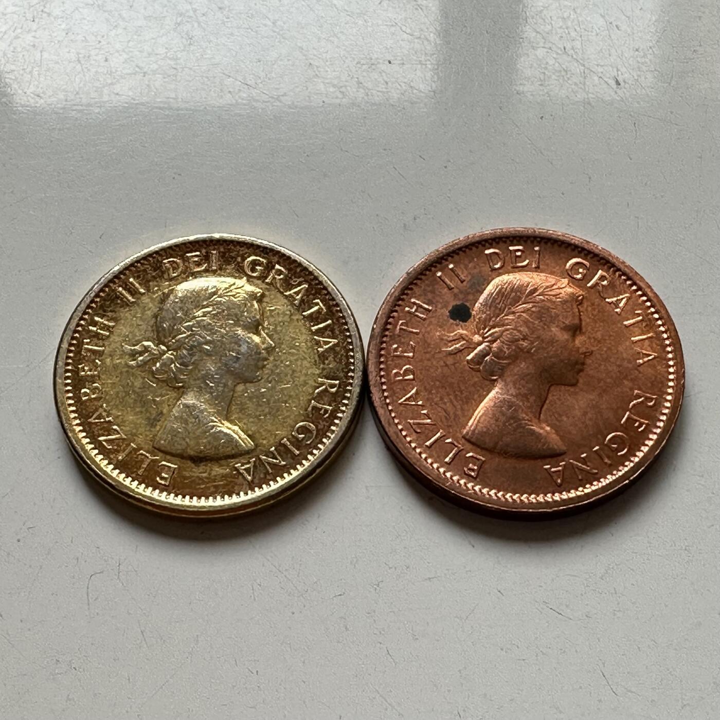 🌹外币初藏🌹🐯2025年第77场  每周二四六晚8️⃣点 接代拍 加拿大1964年一分一对