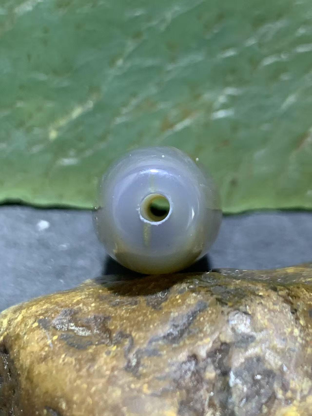 五行补金必备！天然高玉化巴西玛瑙桶珠一颗，单颗精品文玩珠宝