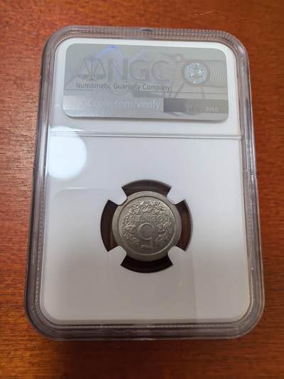 长老汇蛇年精选第二十三场拍卖 1907 荷兰5分铜镍币，NGC MS61