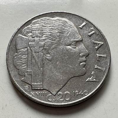 🌹外币初藏🌹🐯2025年第77场  每周二四六晚8️⃣点 接代拍 - 意大利1940年二十分