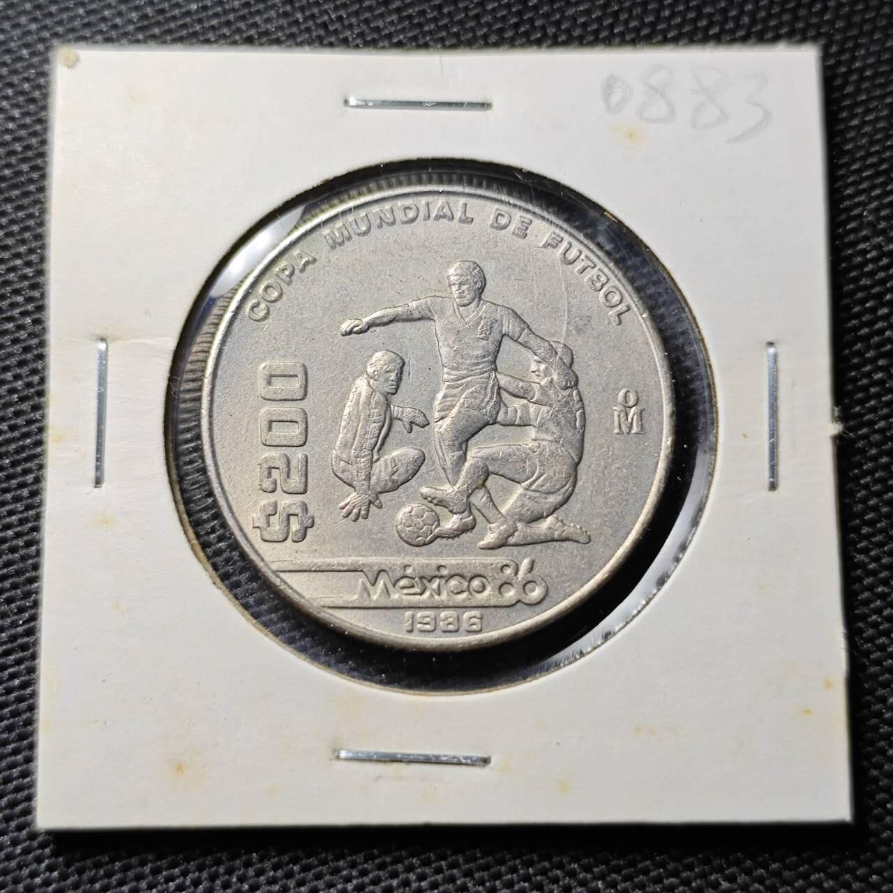 KK钱币收藏小铺 第308期 2月预留时间 周末发货 1986墨西哥200比索 纪念币