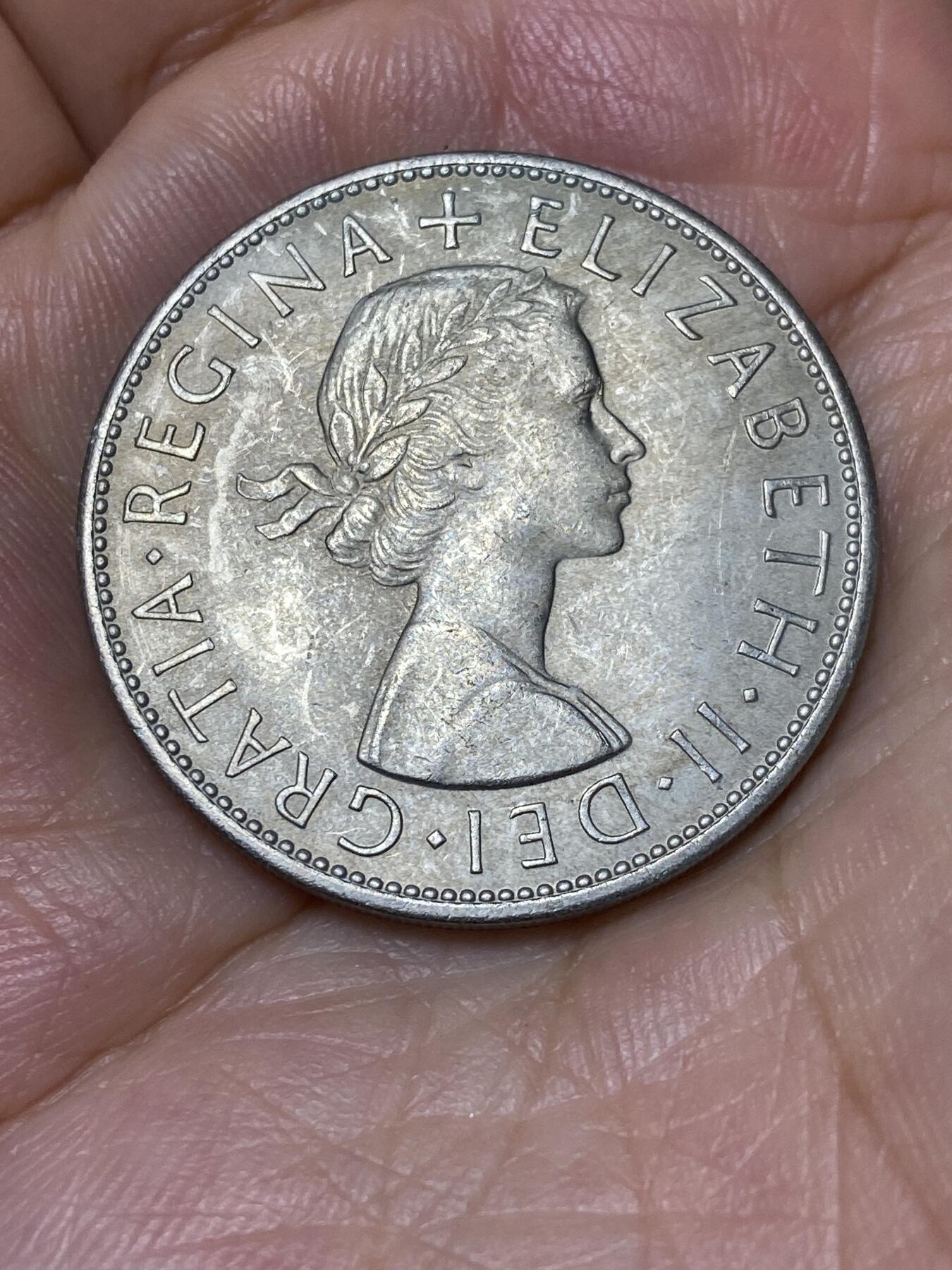 2025年第六十七场(总第九十三场）外国好品散币(免佣金) 好品–英国🇬🇧1967年半克朗大币(伊丽莎白二世青年桂冠，普制币关门年)
