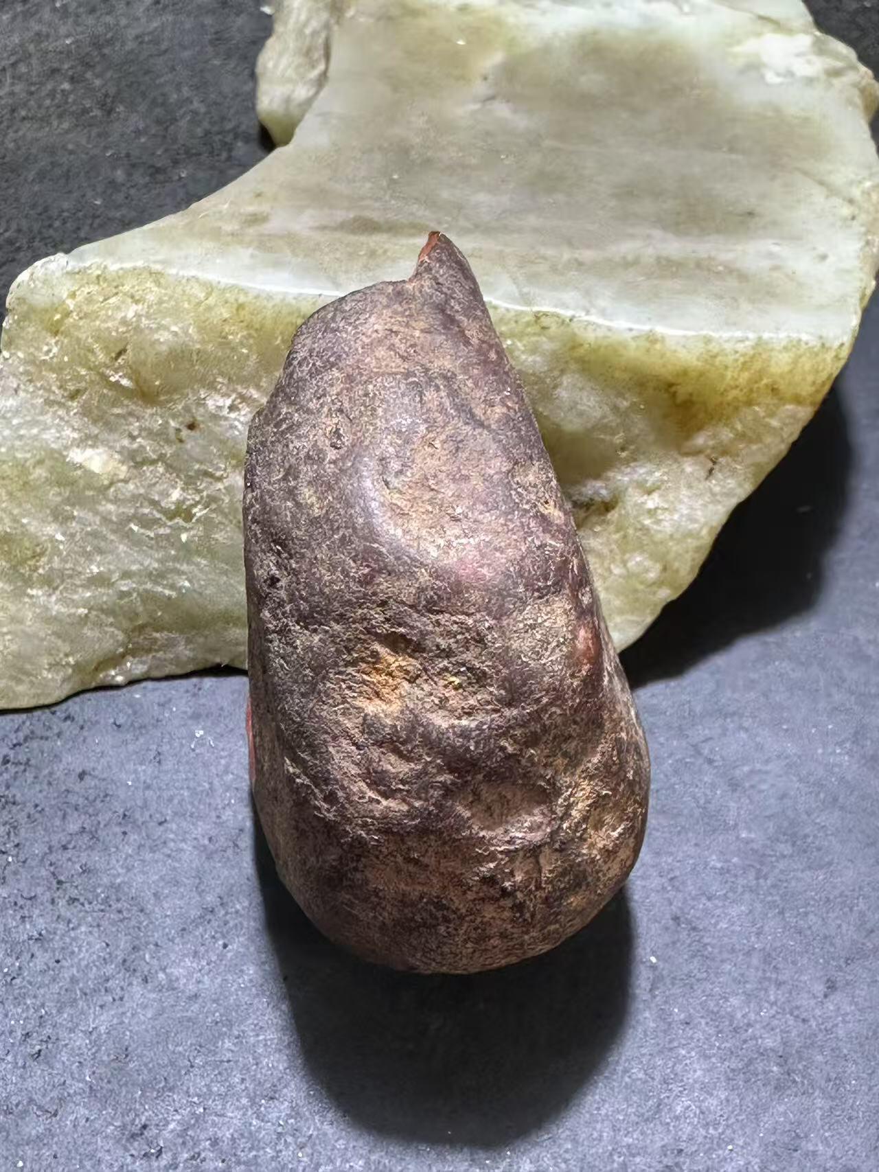 精美川料铁皮开窗料柿子红荔枝冻南红玛瑙原石一颗