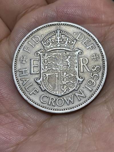 2025年第六十八场(总第九十四场）外国好品散币(免佣金) - 少见年份–英国🇬🇧1958年半克朗(伊丽莎白二世青年桂冠)