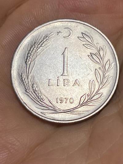 2025年第六十七场(总第九十三场）外国好品散币(免佣金) - 土耳其🇹🇷1970年1里拉(第三版，减重版，7.0g)