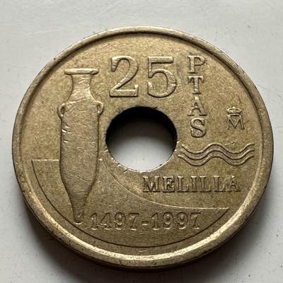 🌹外币初藏🌹🐯2025年第77场  每周二四六晚8️⃣点 接代拍 - 西班牙1997年25比塞塔