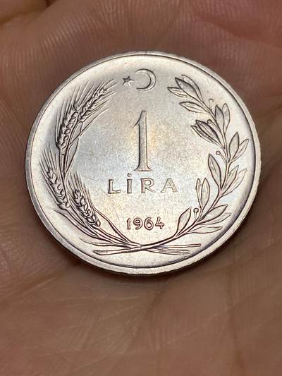 2025年第六十七场(总第九十三场）外国好品散币(免佣金) - 土耳其🇹🇷1964年1里拉(第二版)