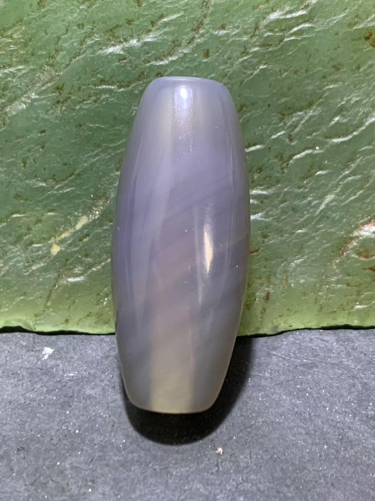 五行补金必备！天然高玉化巴西玛瑙桶珠一颗，单颗精品文玩珠宝