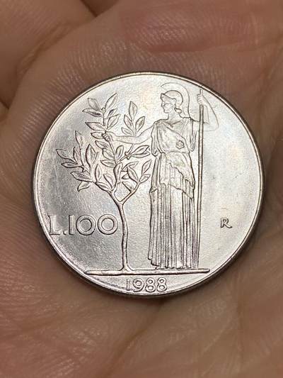 2025年第六十七场(总第九十三场）外国好品散币(免佣金) - 意大利🇮🇹1988年100里拉
