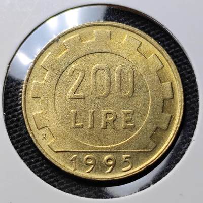 KK钱币收藏小铺 第308期 2月预留时间 周末发货 - 1995意大利200里拉铜币 好品