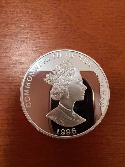 长老汇蛇年精选第二十三场拍卖 1996巴哈马保护我们的世界2元精制银币，23.3克925银