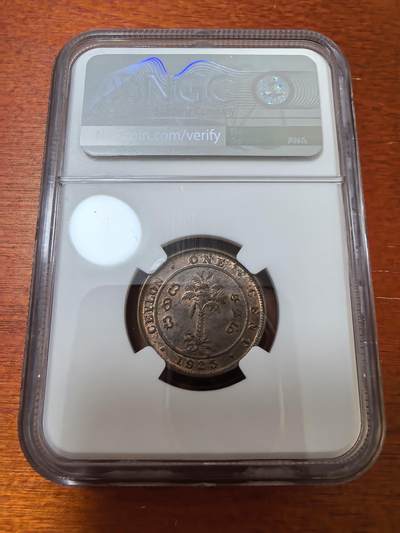 长老汇蛇年精选第二十三场拍卖 1925 锡兰乔治五世1分铜币，NGC MS63BN