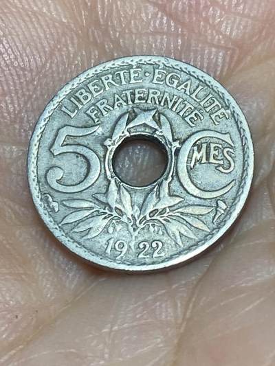 2025年第六十八场(总第九十四场）外国好品散币(免佣金) - 法国🇫🇷1922年5生丁
