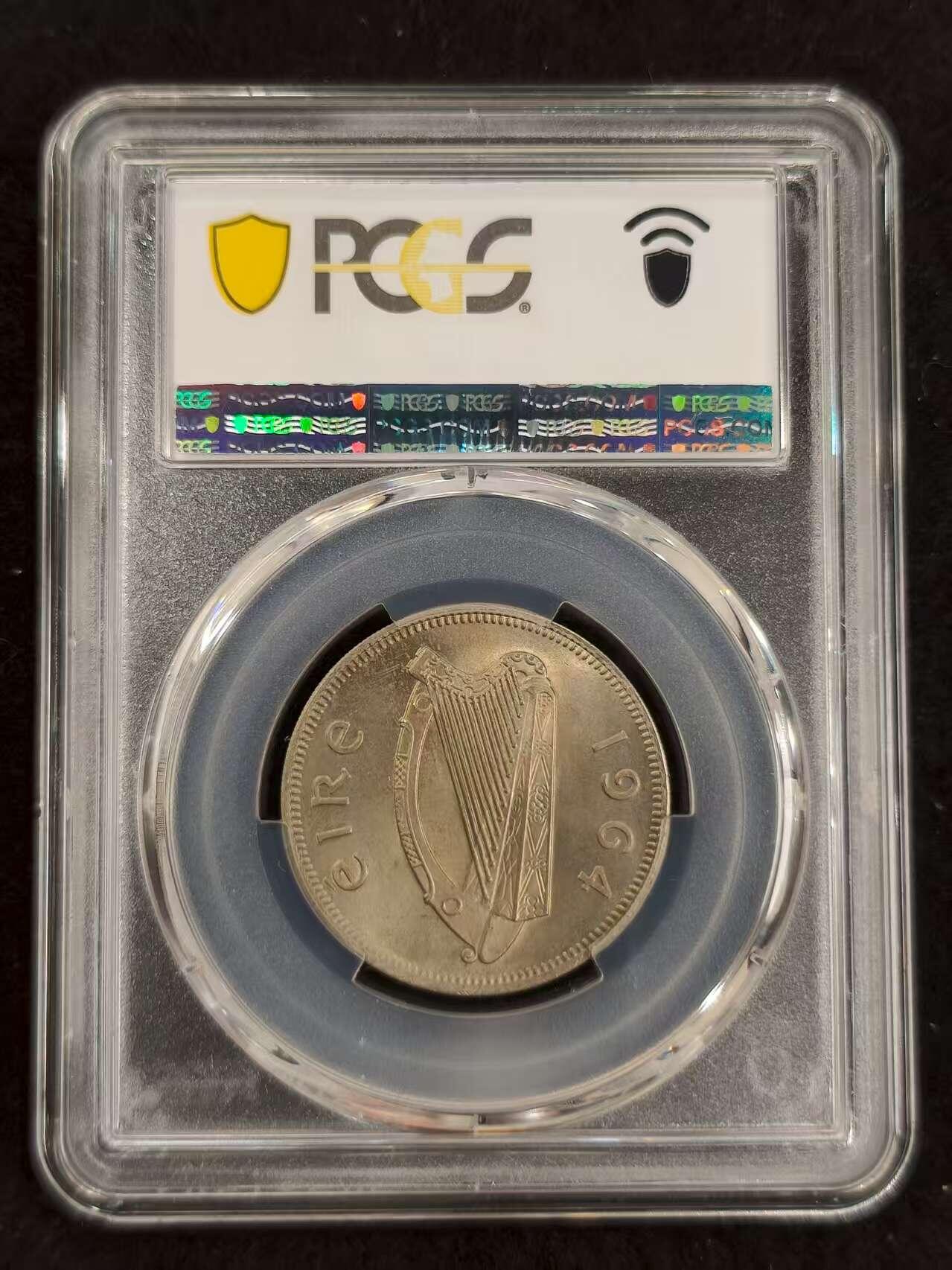 G&W世界散币，银币处理专场（第24场） PCGS-MS64  爱尔兰1964年2先令